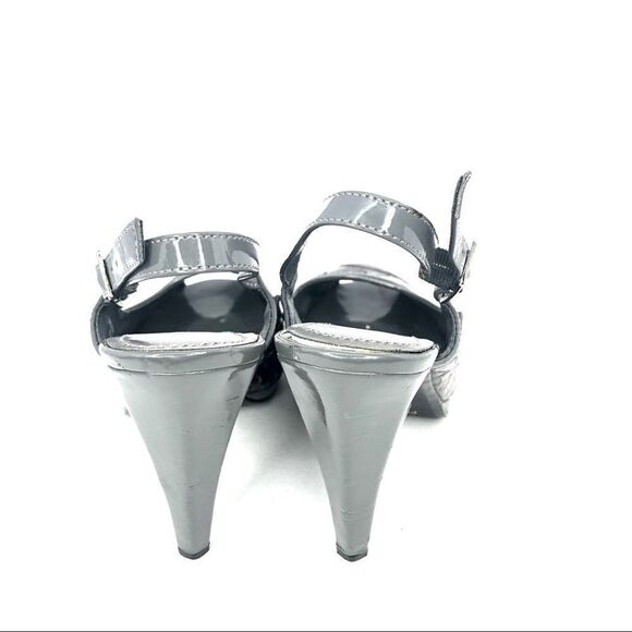 Pierre Dumas Pandora 2 Metallic Croc Peep Toe Heel - Picture 8 of 8